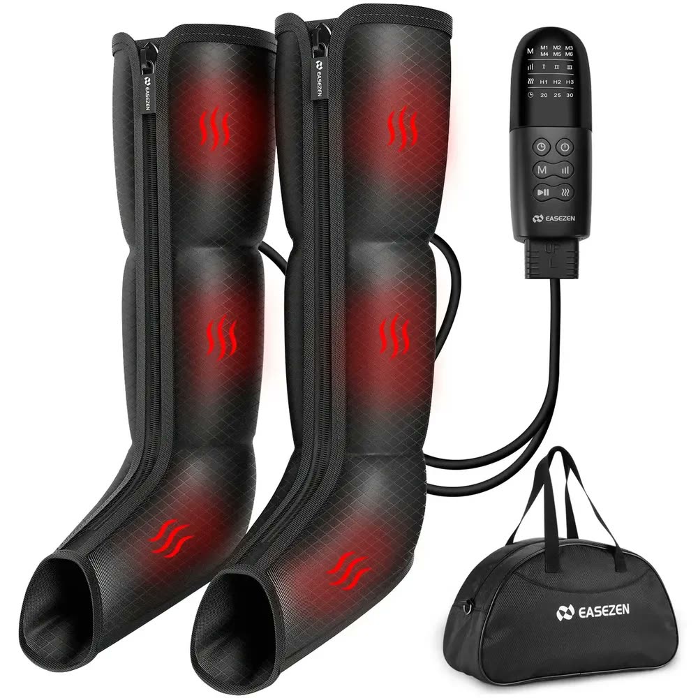 Bota de Compressão Pneumática EASEZEN para Pés com Massagem e Terapia de Calor