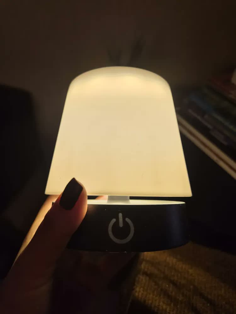 foto de Luminária de Mesa LED Dimerizável Toque Sem Fio USB Preto