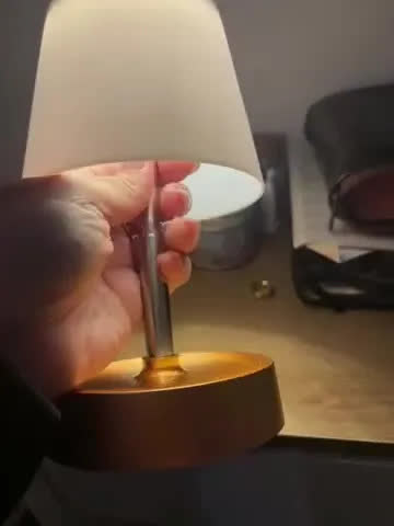 foto de Luminária de Mesa LED Dimerizável Toque Sem Fio USB Preto