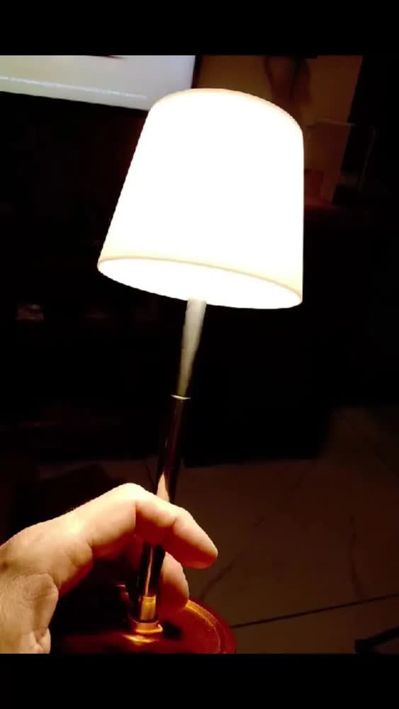 foto de Luminária de Mesa LED Dimerizável Toque Sem Fio USB Preto