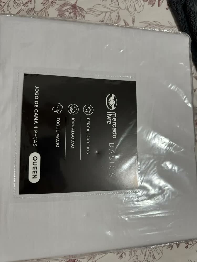 foto de Jogo De Lençol 100% Algodão 4 Peças Percal 200 Fios Queen - Mercado Livre Basics
