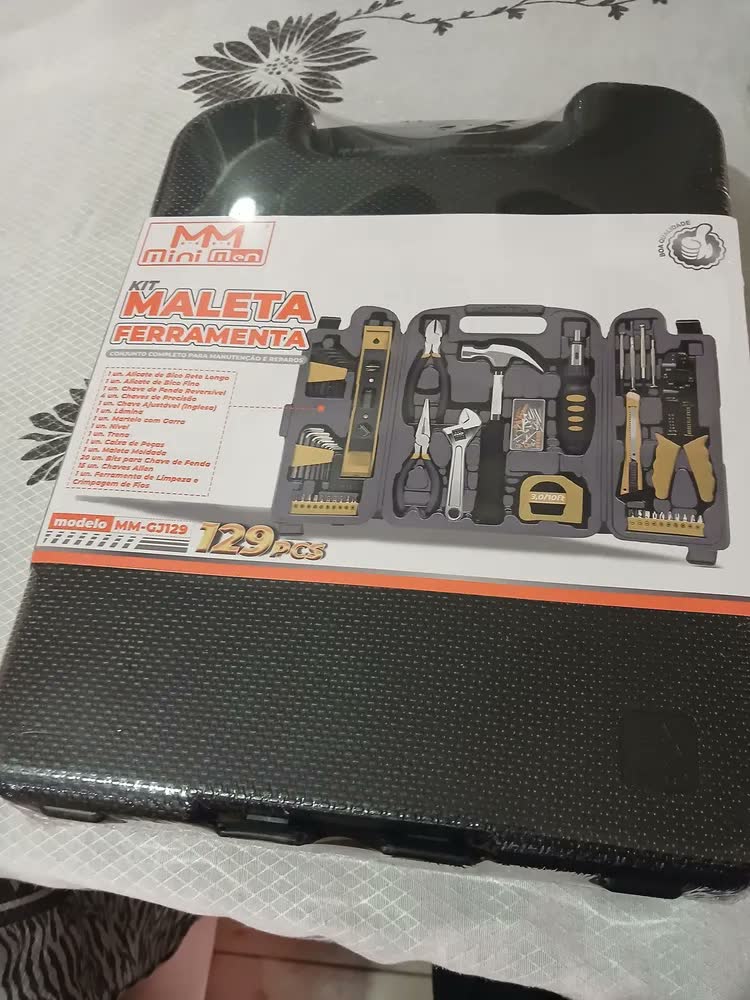 foto de Maleta Estojo Kit Jogo 169 Ferramentas Caixa Completa Devilprex Preto