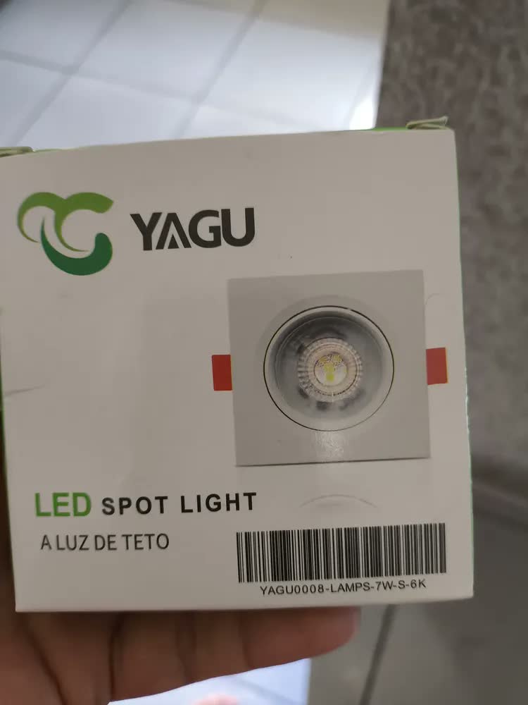 foto de Kit 10 Spots LED de Embutir Quadrados NOHARA 7W para Teto de Gesso, Luz Branca Fria