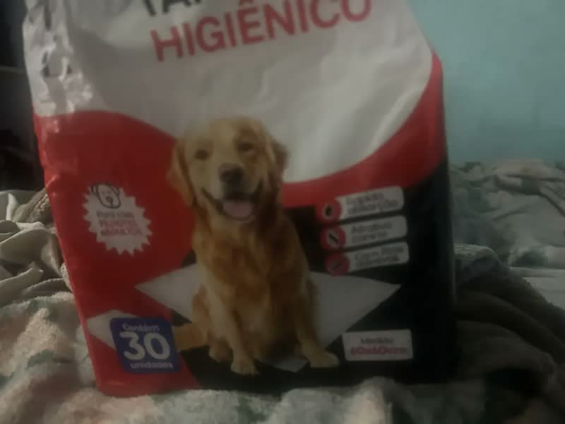 foto de Tapete Higiênico Descartável Cachorro 30 Uni 1ª Linha 60x60