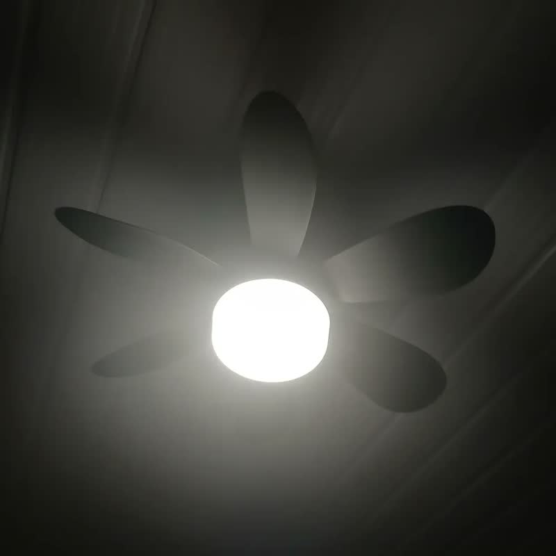 foto de Luz Do Ventilador Do Teto Led Com Controle Remoto,42cminstalação Fácil Baseada Em E26, Escurecimento Sem Passos De 3 Cores，Preto