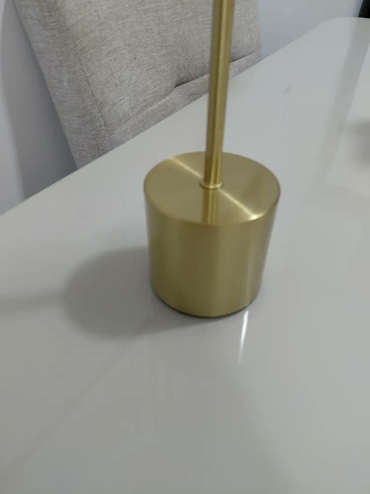 foto de Luminária Mesa Abajur Led Dimerizável Sem Fio Recarregável Sensacional Touch Ajustavel Toque Decorativo