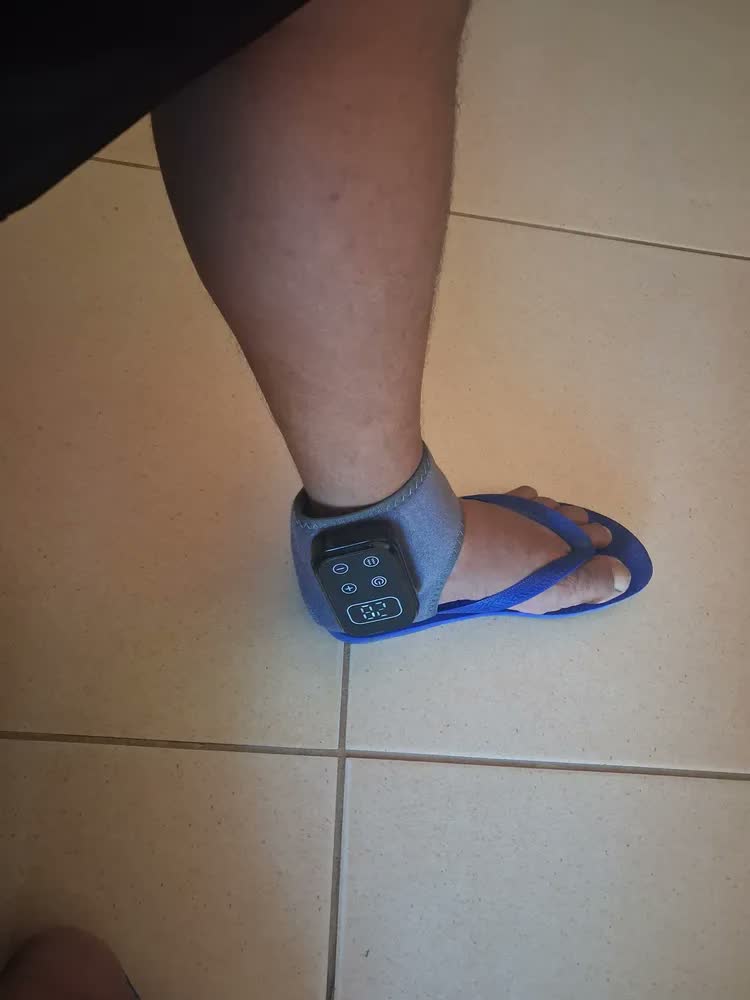 foto de Massageador Elétrico para Tornozelo Fallove com Aquecimento e Vibração, Sem Fio
