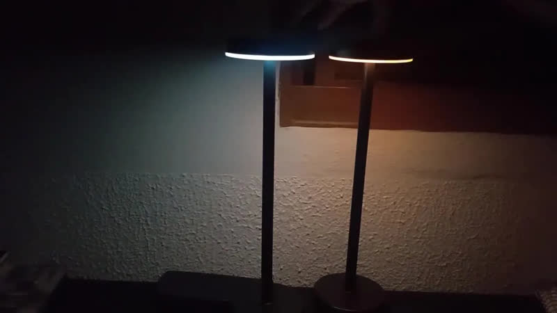 foto de Luminária Abajur Mesa Led Touch Sem Fio Marca Topyhome 3 Modos Dimerizável Fio Recarregável Candeeiro Quarto Sala Escritório Decoração Preto