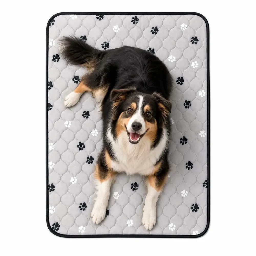 foto de Tapete Higiênico Lavável NewPet para Cães 80x60 cm Cinza Claro