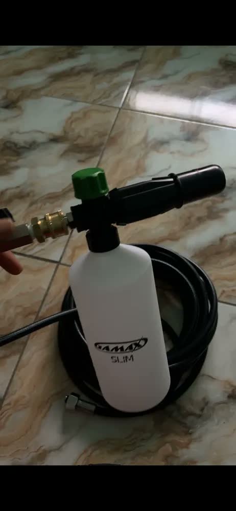 foto de Canhão De Espuma Snow Foam 1l Profissional Espuma Densa Engate Rápido Para Wap Kärcher Electrolux Vonder Bosch Branco