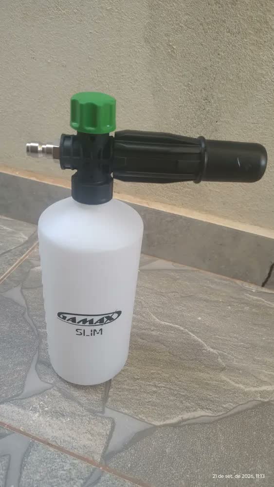 foto de Canhão De Espuma Snow Foam 1l Profissional Espuma Densa Engate Rápido Para Wap Kärcher Electrolux Vonder Bosch Branco