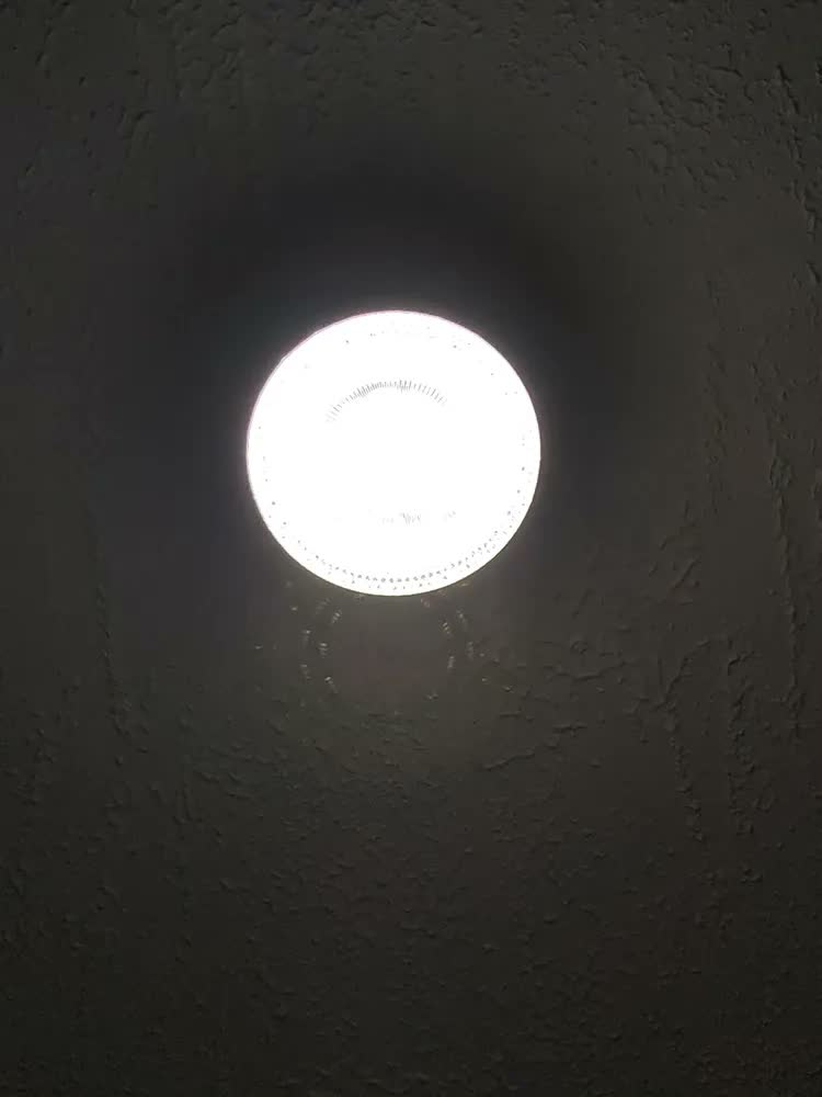 foto de Ventilador De Teto Retrátil 2 Em 1 Led Soquete E27 120w 20 Cm Branco Transparente Plástico 3