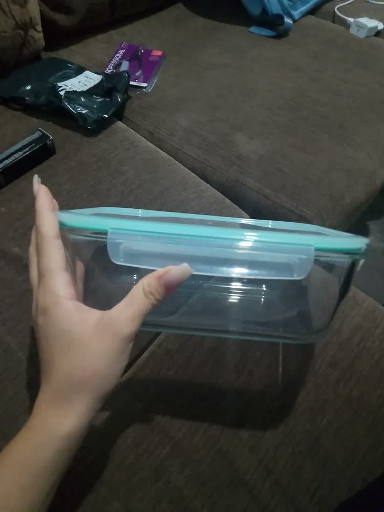 foto de Pote De Vidro Retangular Hermético Essence - 2260ml Transparente
