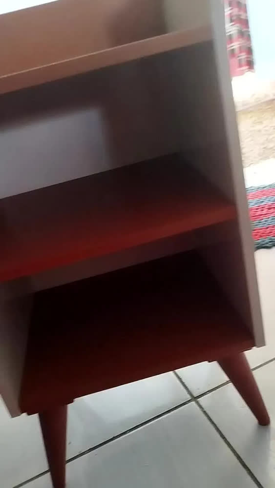 foto de Criado Mudor P/ Cama Box Compacto C/ Prateleira Max Cor Cinza/ Cinamomo