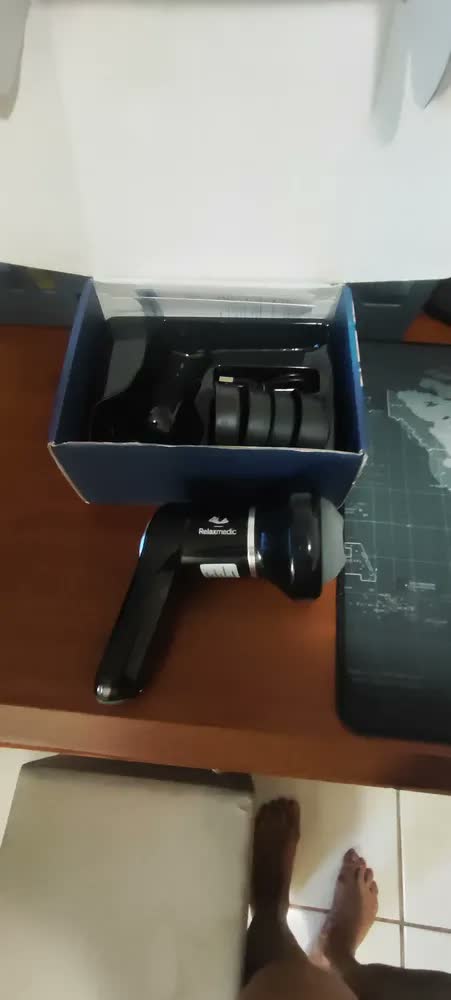 foto de Massageador Elétrico Portátil Orbit Touch Relaxmedic Preto