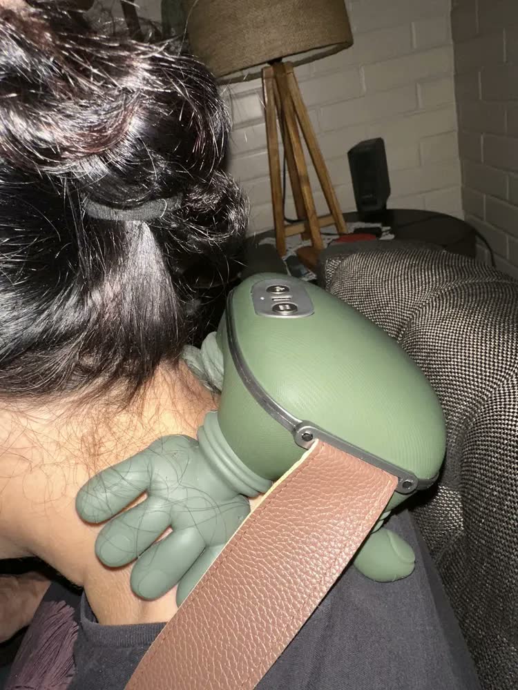 foto de Massageador Pescoço Ombro Recarregável Maozinha Pescoço Verde