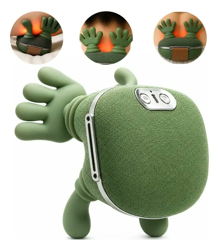 Massageador Pescoço Ombro Recarregável Maozinha Pescoço Verde