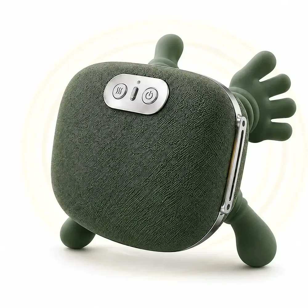 foto de Massageador Maozinha Pescoço Elétrico Com Aquecimento Ombros Lombar Costas Cervical Portátil Recarregável USB-C Massagem Profunda Tedy cc