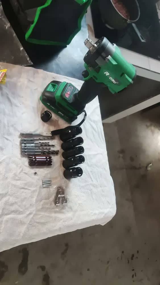 foto de Chave De Impacto Parafusadeira Furadeira Brushless 2 Baterias Sem Fio