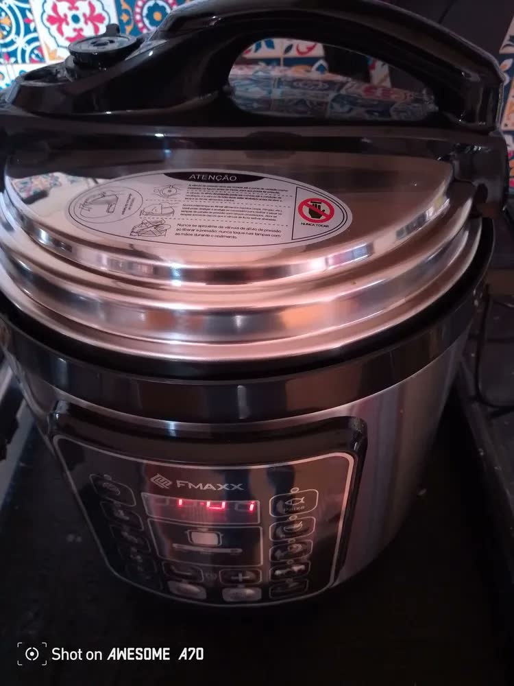 foto de Panela De Pressão Elétrica Digital 6l, Fmaxx, Inox 1000w