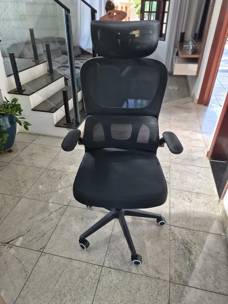 foto de Cadeira Escritório Ergonômica Supreme Ergon ARTYAN Confortável Estofado Mesh Com Suporte Lombar + Mouse Pad (Desk Pad)