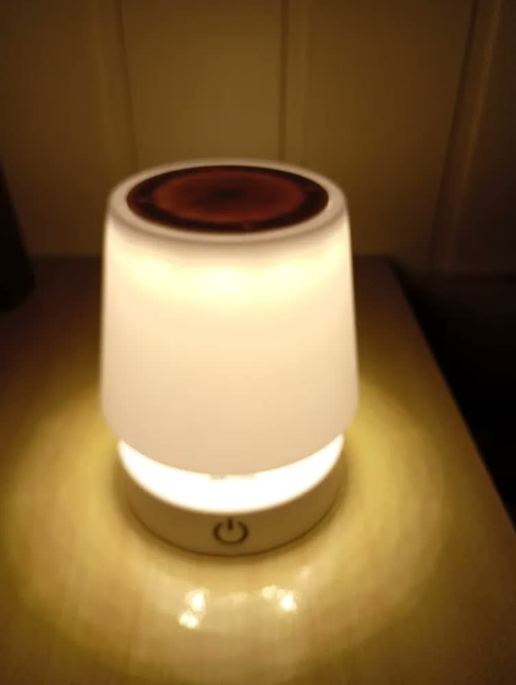 foto de Abajur De Mesa Touch Luminária Led Dourado Recarregável Luz Aconchegante Quarto Sala Decoração Leitura Estudo Escritório Sem Fio Cúpula Altura Ajustável Lâmpada Amarela Cabeceira Moderna Bivolt UGGLA