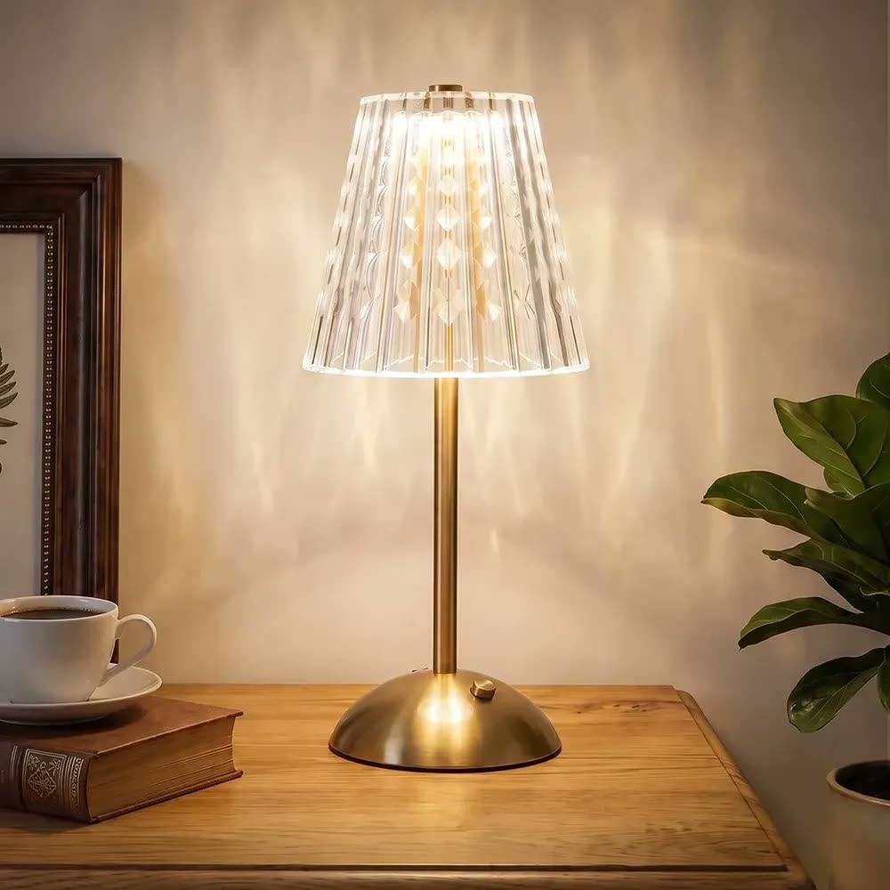 foto de Abajur de Mesa Led Luz Leitura Sem Fio Usb Moderna Touch Decorativa para Sala Quarto Cabeceira