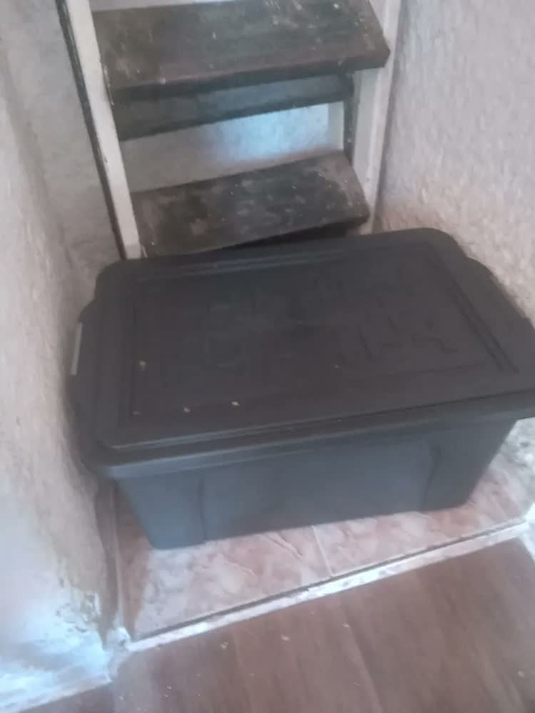 foto de Kit 3 Caixa Organizadora De Plástico 70 Litros Tampa Grande Preto