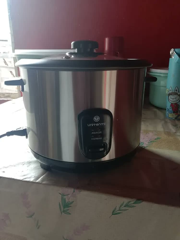 foto de Panela Eletrica P/ Arroz/legumes/refogados 10 Xic Inox 220v