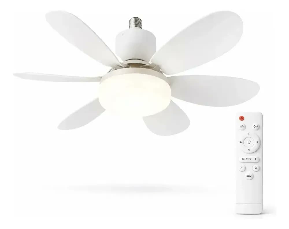 Ventilador De Teto Led 6 Pás Branco Dry Tech 42 Cm 50hz/60hz Branco Plástico 6