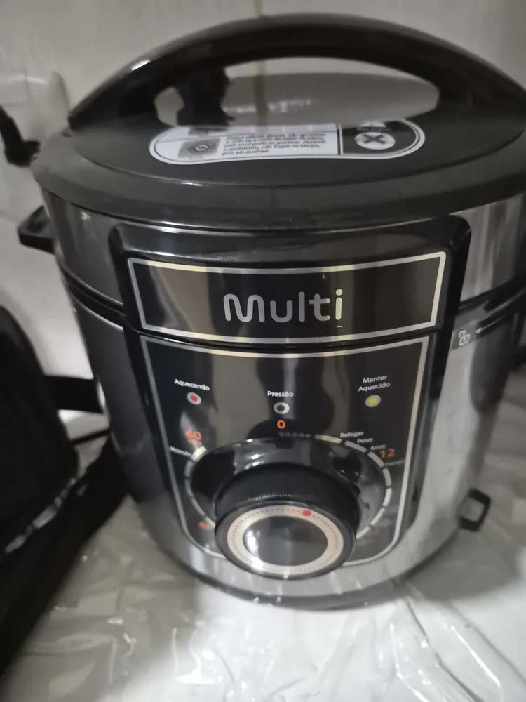 foto de Panela de Pressão Elétrica Mecânica 11 Funções 6L 1000W GO50 Multilaser