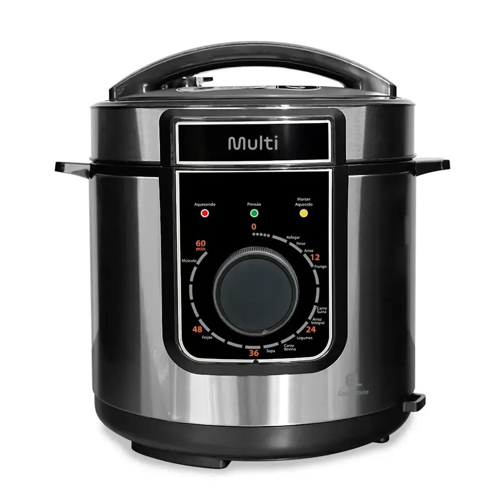 foto de Panela de Pressão Elétrica Mecânica 11 Funções 6L 1000W GO50 Multilaser