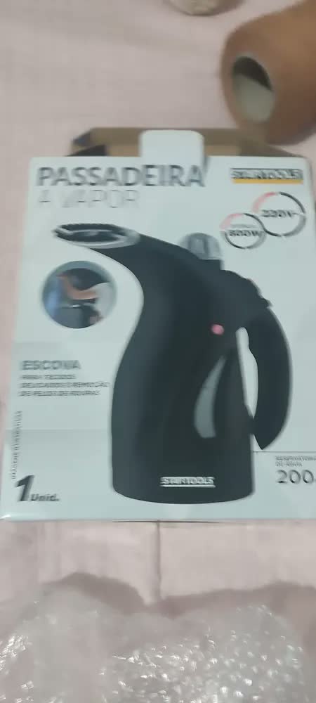 foto de Passadeira Vapor Ferro De Passar Roupa Portátil Vaporizador Preto
