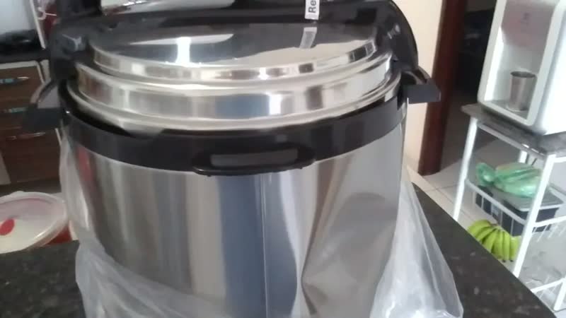 foto de Panela De Pressão Elétrica Digital 6l, Fmaxx, Inox 1000w Cinza 60hz
