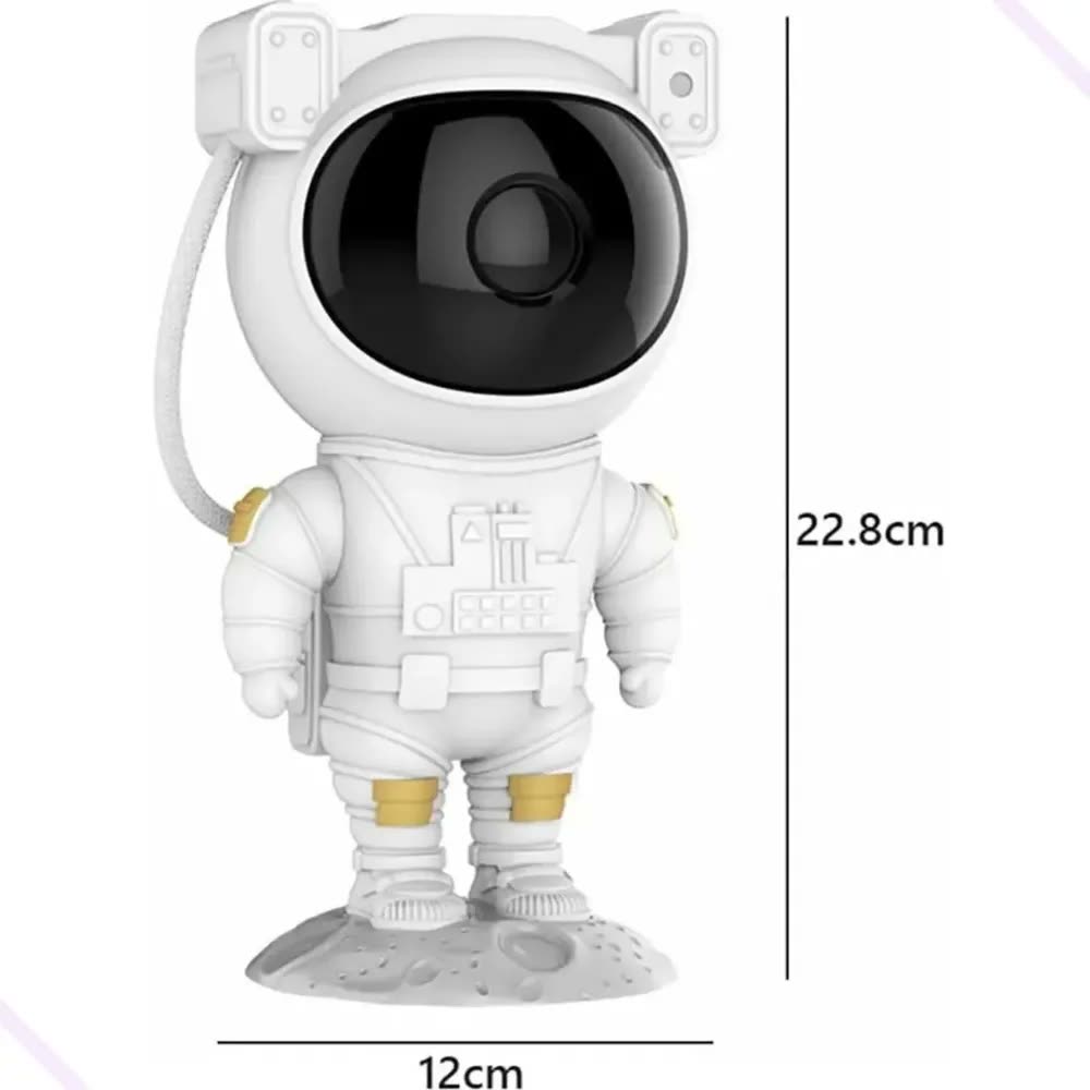 Luminária Astronauta Projetor de Luz Galáxia Nebulosa Estrelas Infantil Quarto Tedy cc