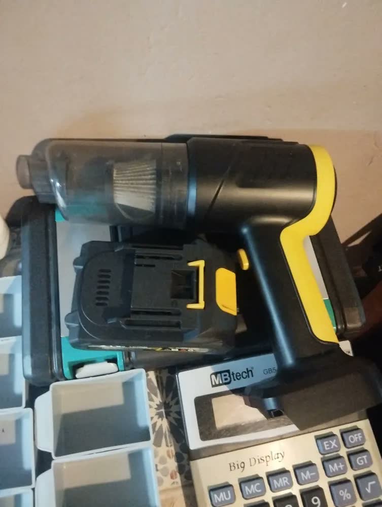 foto de Aspirador De Pó Soprador Bateria Recarregável De 21V Com Filtro Reutilizável Portátil Sem Fio Limpeza Completa Casa Automoveis