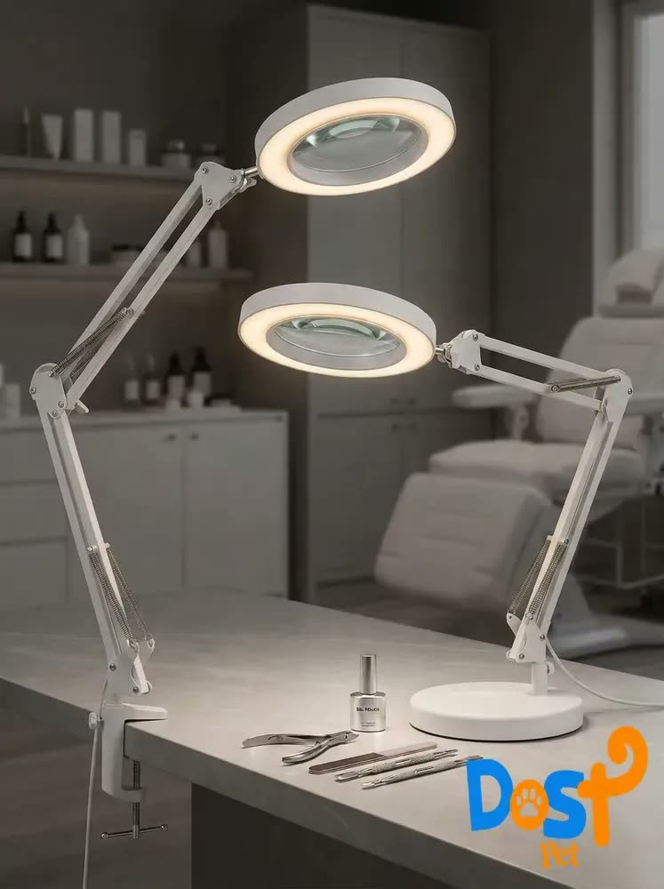 foto de Luminária Lupa Articulada Dost Pet de Mesa e Bancada, LED Bivolt com USB