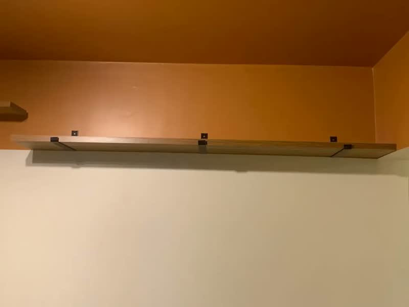 foto de Kit 12 Mão Francesa Invertida Stuepp Decor 20cm Ferro com 5mm Resistente Furo de fixação para tábua