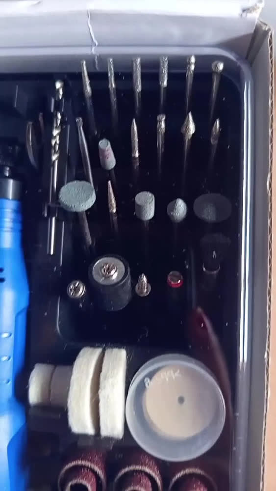 foto de Mini Retífica Portátil Kit Profissional 76 em 1 Potente Sem fio Recarregável