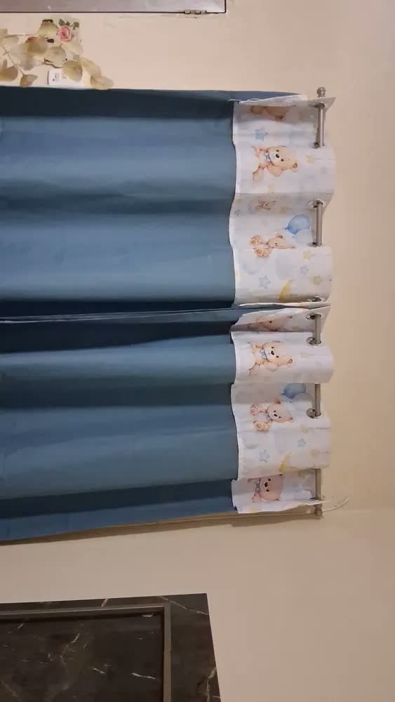 foto de Cortina Infantil 100% Blackout Com Bando 2,80x1,80m Para Quarto Infantil Bebê Criança Decoração Janela Estampa Safari