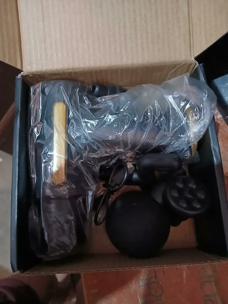 foto de Massageador Corporal Pistola Pescoço Aquecimento Elétrico Masajeador Massageador Pês Lombar Panturrilha Mão Pescoço Cabeça Costas Coluna Pernas Ombros Cervical - Aparelho massagem Portátil Preto