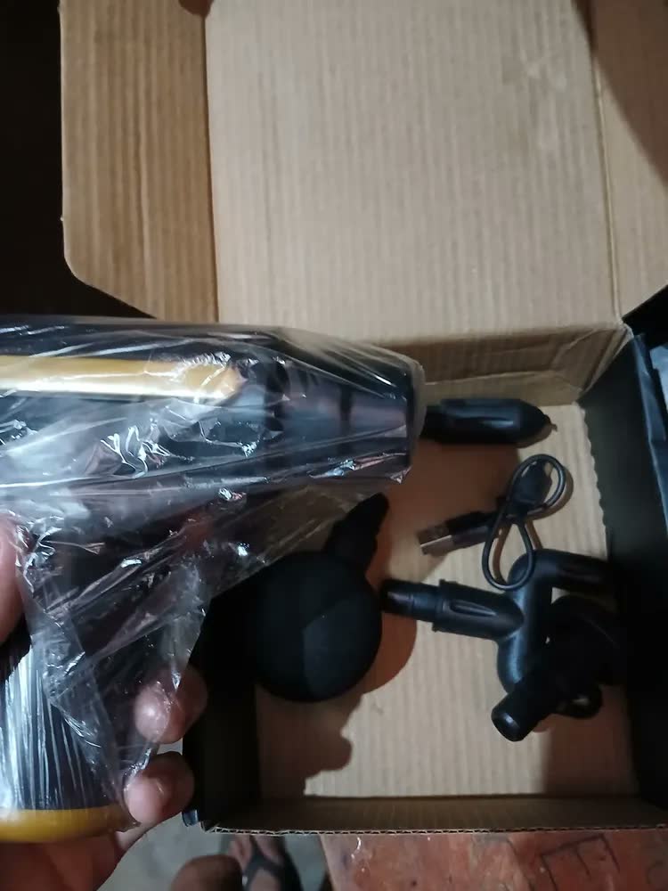 foto de Massageador Corporal Pistola Pescoço Aquecimento Elétrico Masajeador Massageador Pês Lombar Panturrilha Mão Pescoço Cabeça Costas Coluna Pernas Ombros Cervical - Aparelho massagem Portátil Preto