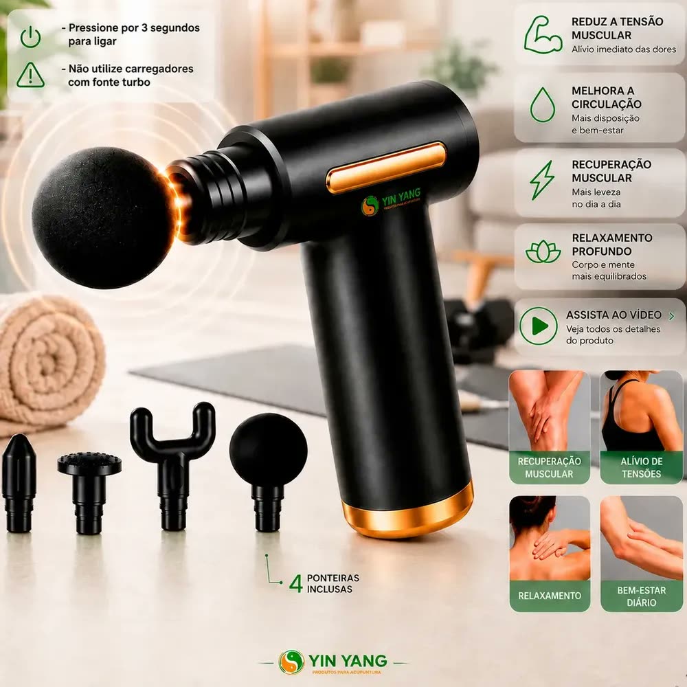 foto de Massageador Corporal Pistola Pescoço Aquecimento Elétrico Masajeador Massageador Pês Lombar Panturrilha Mão Pescoço Cabeça Costas Coluna Pernas Ombros Cervical - Aparelho massagem Portátil Preto
