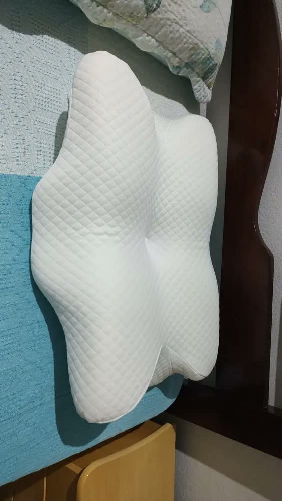 foto de Travesseiro Cervical Ortopédico Magnétic Carvão Ativado Ergonomia Anti Apneia Ronco Alivio Dores