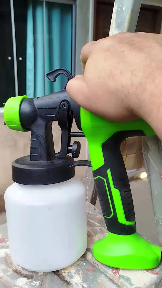 foto de Pistola de Pintura Elétrica TOHWPEF 1200W HVLP com 4 Bicos e Reservatório de 1L