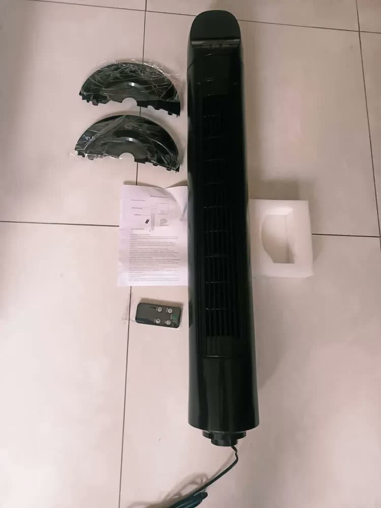 foto de Ventilador De Torre Silencioso Com 3 Velocidades E Timer 9h, Ventilador De Coluna XINGWON Com Controle Remoto, Oscilação 80°, Ideal Para Quarto, Sala E Escritório, Promove A Circulação De Ar