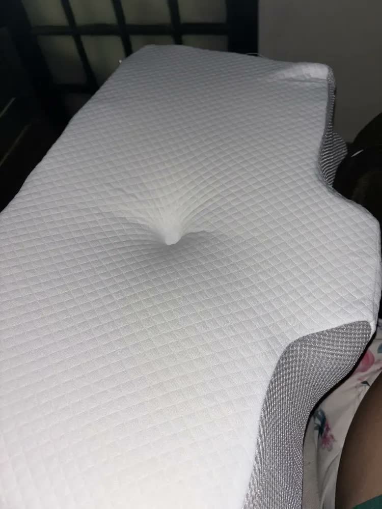 foto de Travesseiro Ortopédico Cervical SingWange para Alívio da Dor com Espuma Viscoelástica e Capa Removível