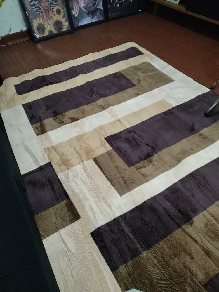 foto de Tapete 200x140 Para Sala E Quarto Aveludado 2 M 1.4 M Bordo Circulos