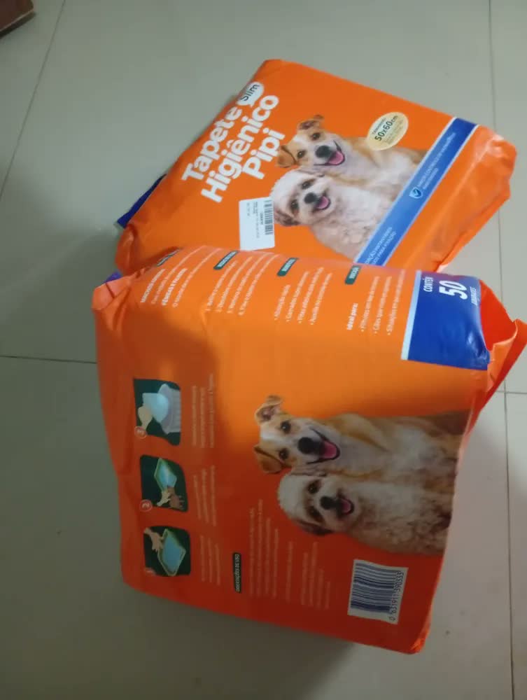 foto de Tapete Higiênico para Cães Gatos Pets Manta Absorvente 50 Unidades 50x60 cm Absorção Rápida PawSoft Premium