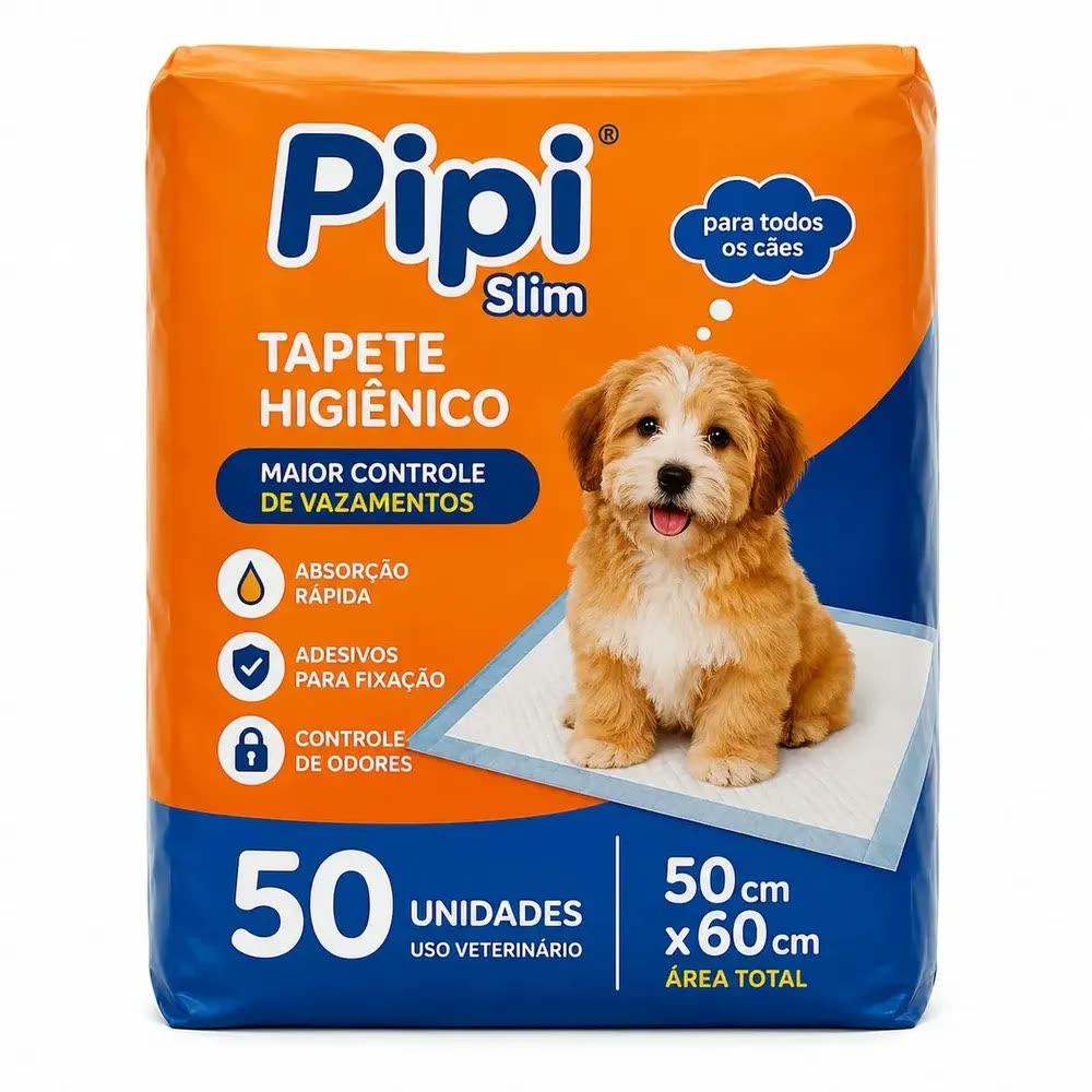 foto de Tapete Higiênico para Cães Gatos Pets Manta Absorvente 50 Unidades 50x60 cm Absorção Rápida PawSoft Premium